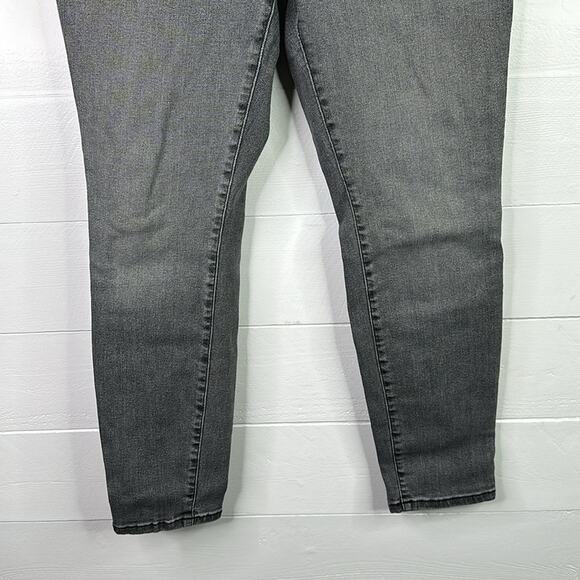 EVERLANE Gray Mid Rise Vintage Wash‎ Skinny Ankle Denim Jeans Size 32 Regular - Picture 8 of 11